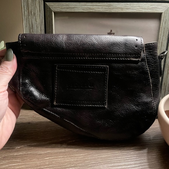 Bed Stu Distressed Black Leather Crossbody Bag - Picture 2 of 15
